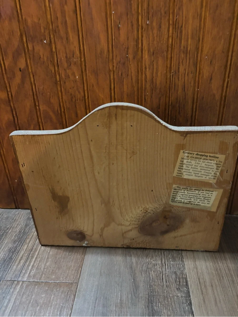 U.S. Mail Wooden Wall Organizer in Brown with Painted Fruit